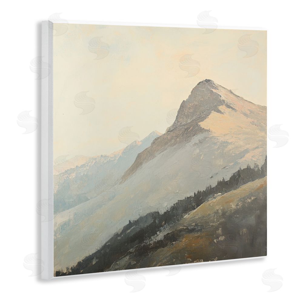 Petal Prints Design Mountain Vista Cliff Landscape Wall Plaque Art Print