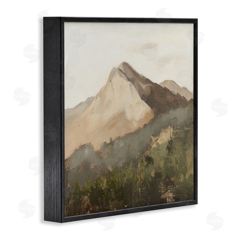 Petal Prints Design Sierra Mountain Landscape Black Framed Giclee Wall Art Print