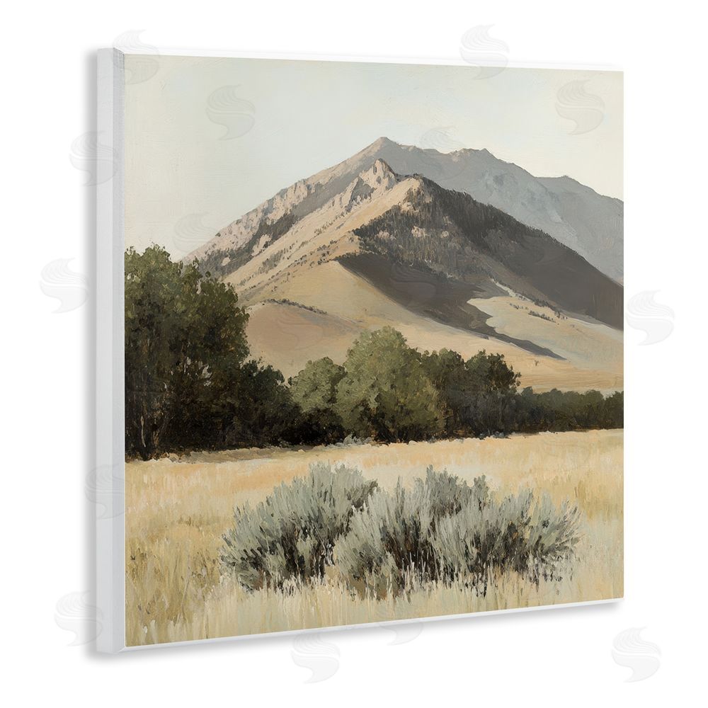 Petal Prints Design Mountain Ridgeline Landscape Wall Plaque Art Print