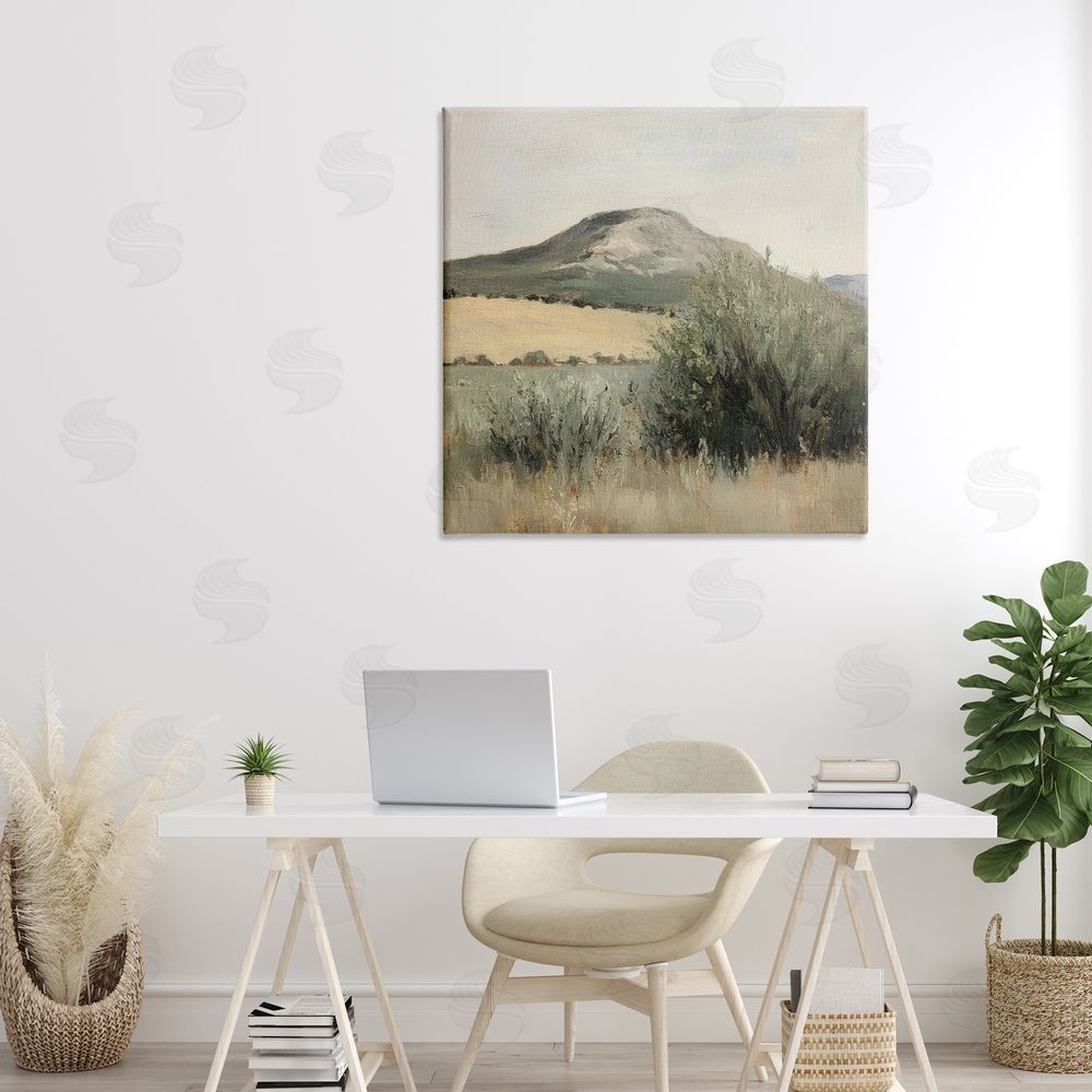 Petal Prints Design Spring Mountain Meadow Landscape Canvas Art on Wall