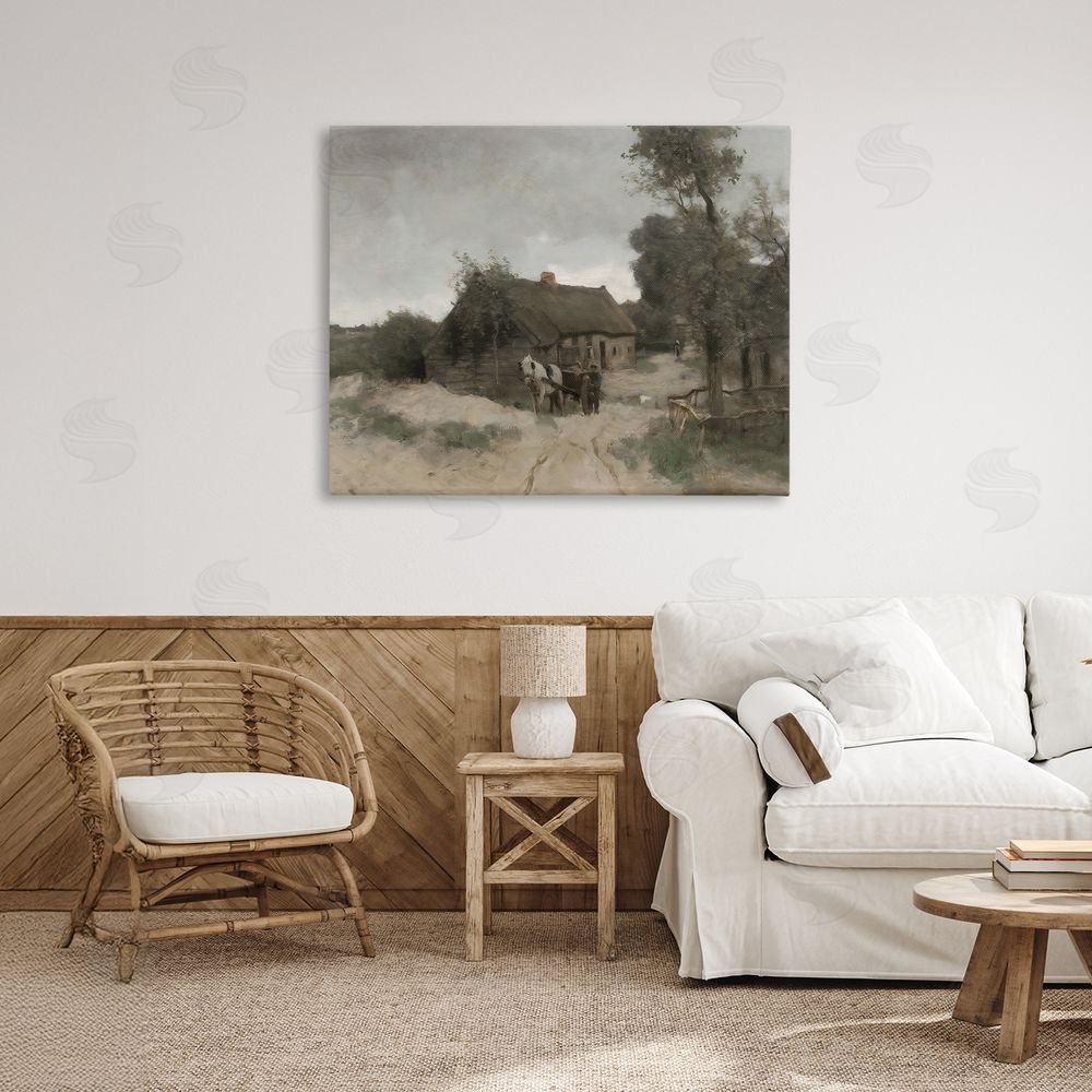 Riley B Vintage Farmhouse Rustic Cottage Canvas Art on Wall