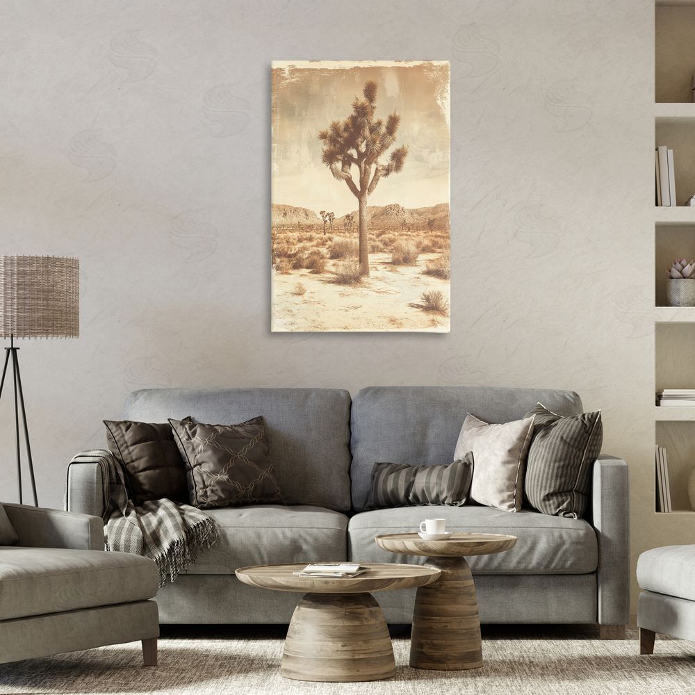 Petal Prints Design Southwest Landscape Lone Tree Canvas Art on Wall