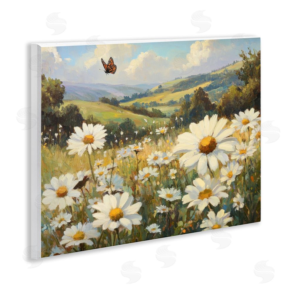 Petal Prints Design Summer Butterfly Daisy Field Wall Plaque Art Print