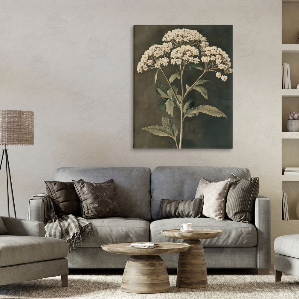 Petal Prints Design Sophisticated Floral Portrait Canvas Art on Wall