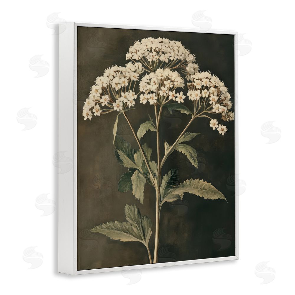 Petal Prints Design Sophisticated Floral Portrait White Framed Giclee Wall Art Print