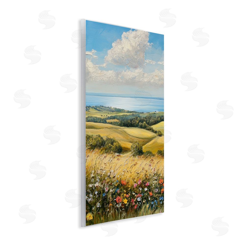 Petal Prints Design In the Distance Hills Wall Plaque Art Print