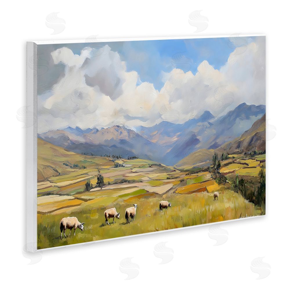 Franklyn Gregory Animals Grazing Farmland Wall Plaque Art Print