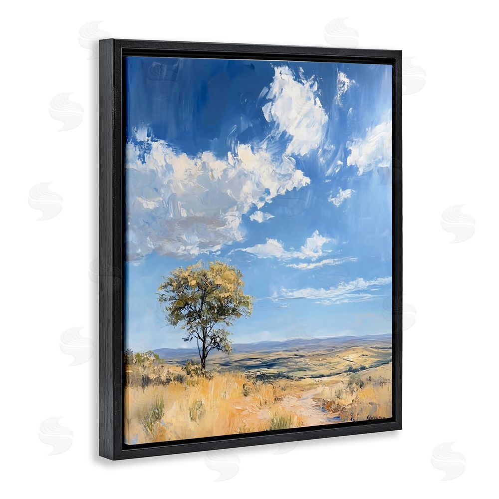 Franklyn Gregory Vast Landscape Splendor Black Floating Frame Canvas Wall Art Print