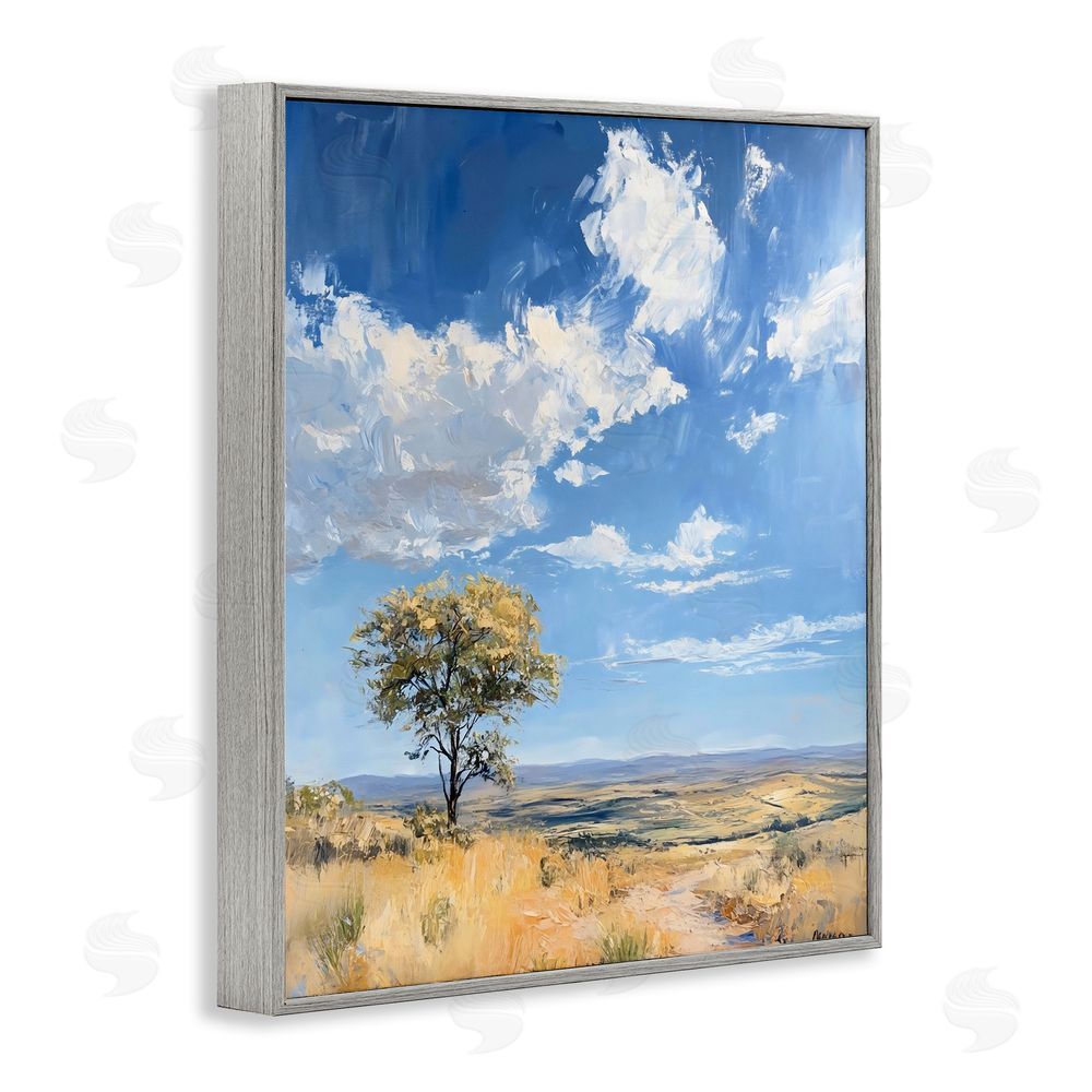 Franklyn Gregory Vast Landscape Splendor Gray Framed Giclee Wall Art Print