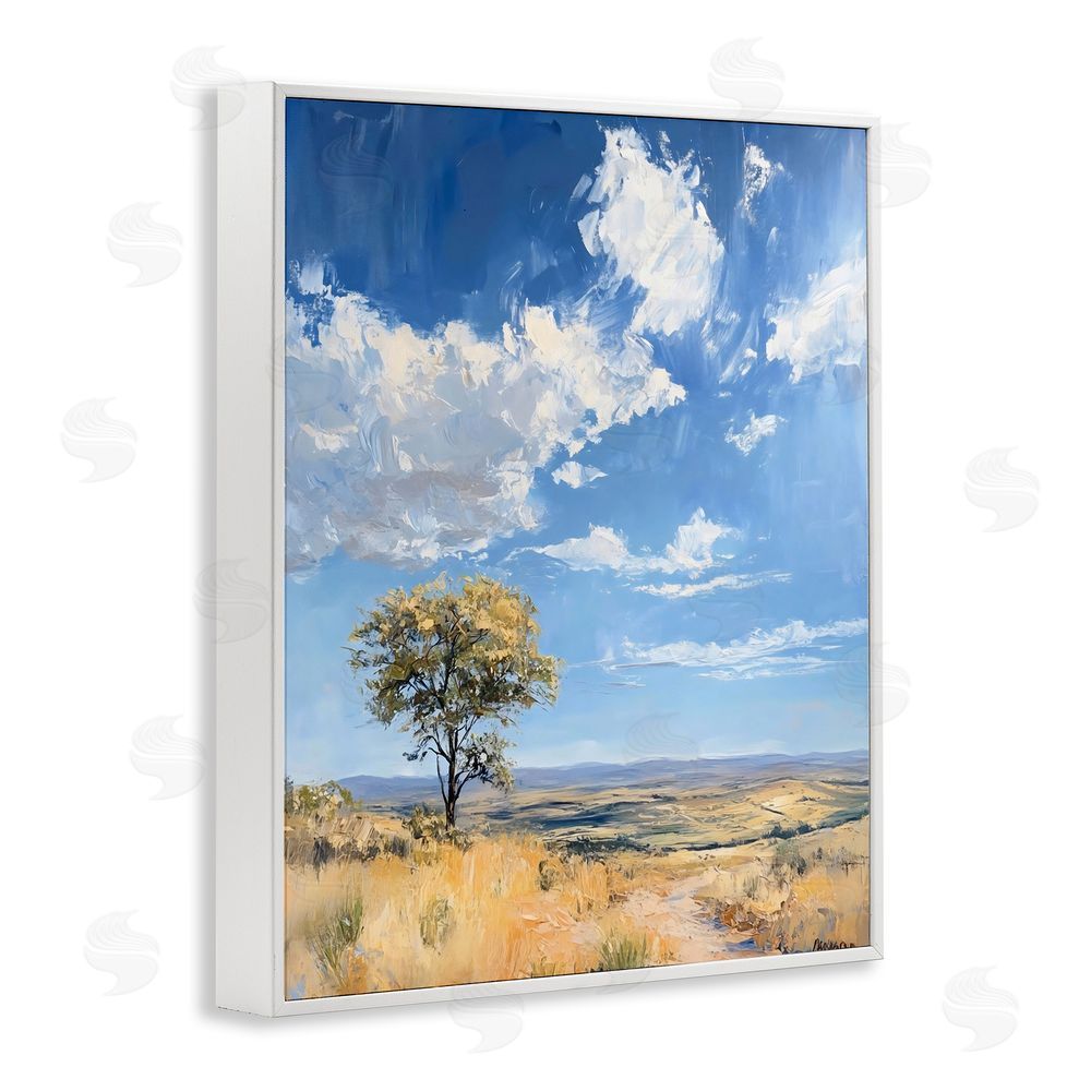 Franklyn Gregory Vast Landscape Splendor White Framed Giclee Wall Art Print