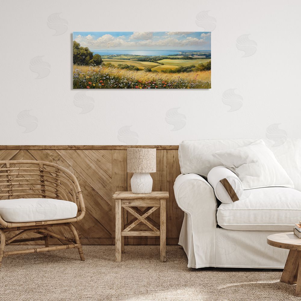 Petal Prints Design In the Distance Landscape Canvas Art on Wall