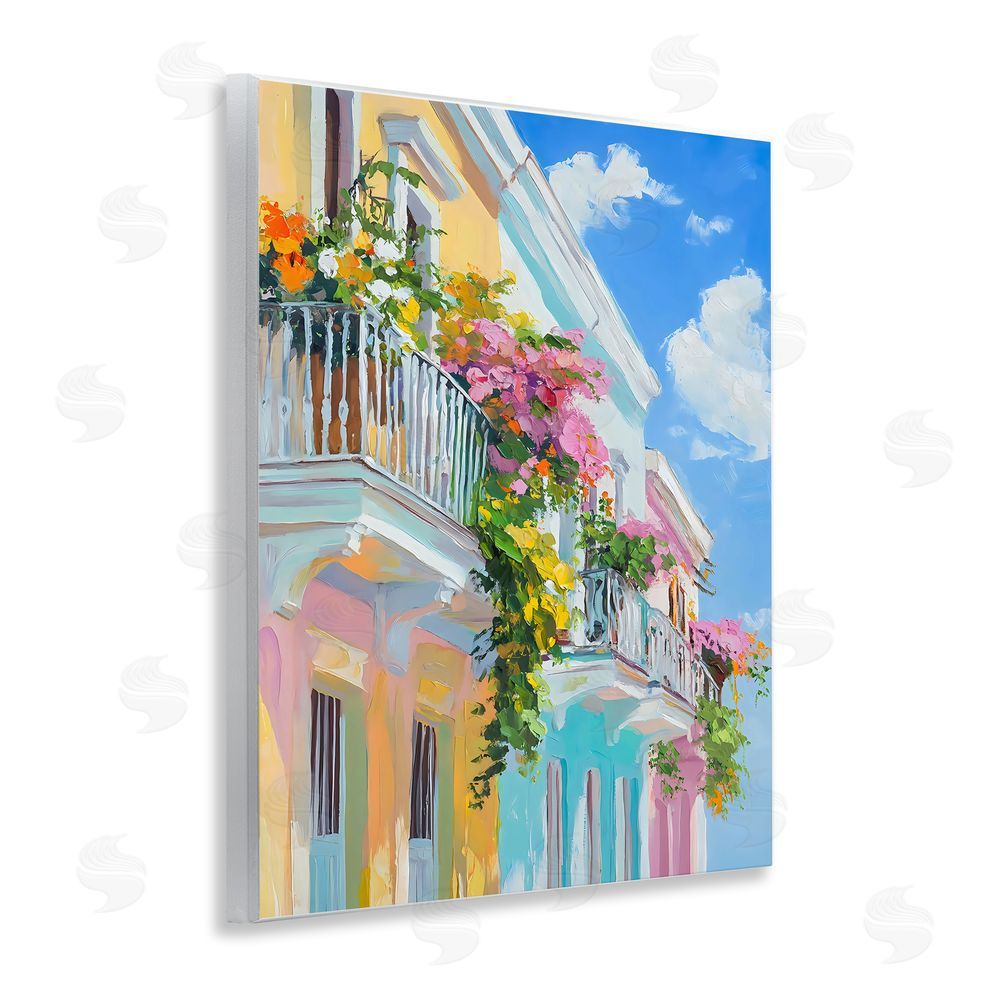 Franklyn Gregory Hanging Flowers Balcony Wall Plaque Art Print