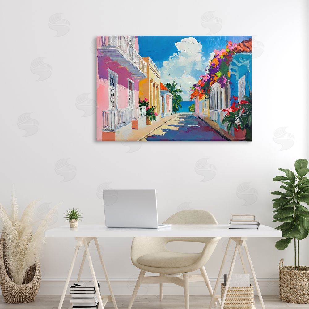 Franklyn Gregory Coastal Colors Town Architecture Canvas Art on Wall
