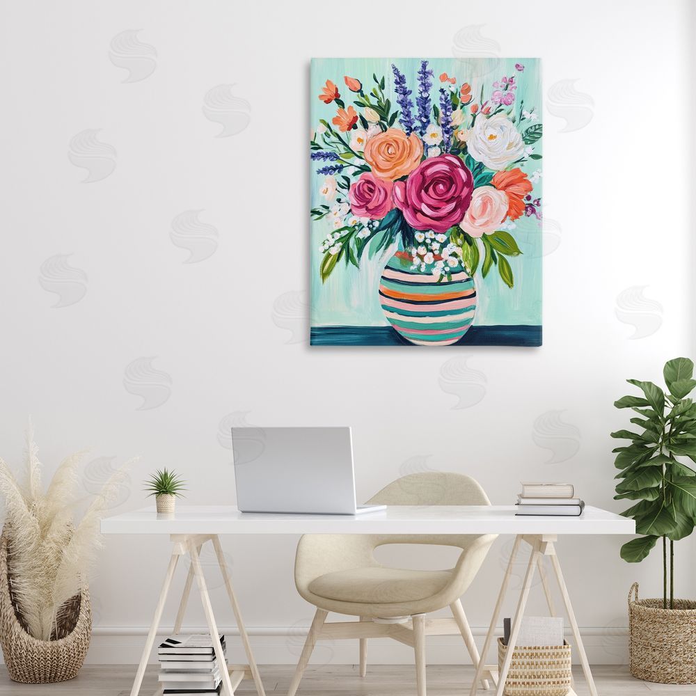 Petal Prints Design Big Bloom Abstract Bouquet Canvas Art on Wall