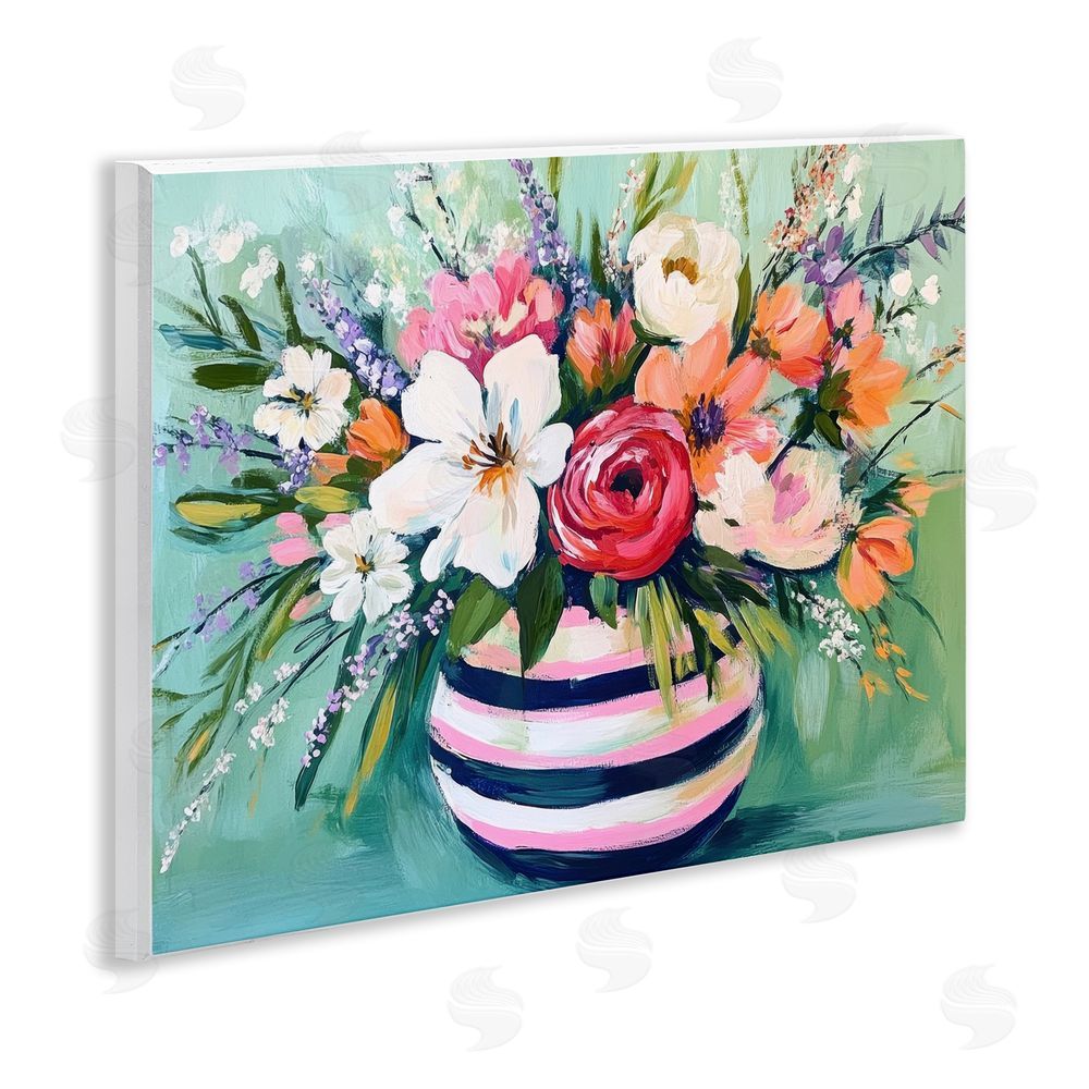 Petal Prints Design Chic Vase Abstract Bouquet Wall Plaque Art Print