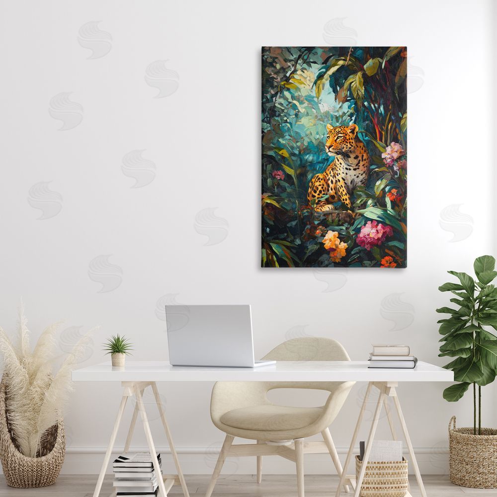 Petal Prints Design Wild Side Jungle Cheetah Canvas Art on Wall