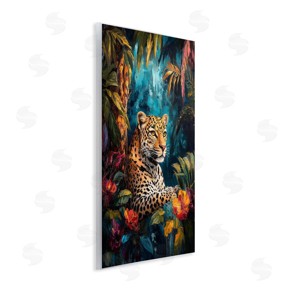 Petal Prints Design Wild Side Jungle Cat Wall Plaque Art Print