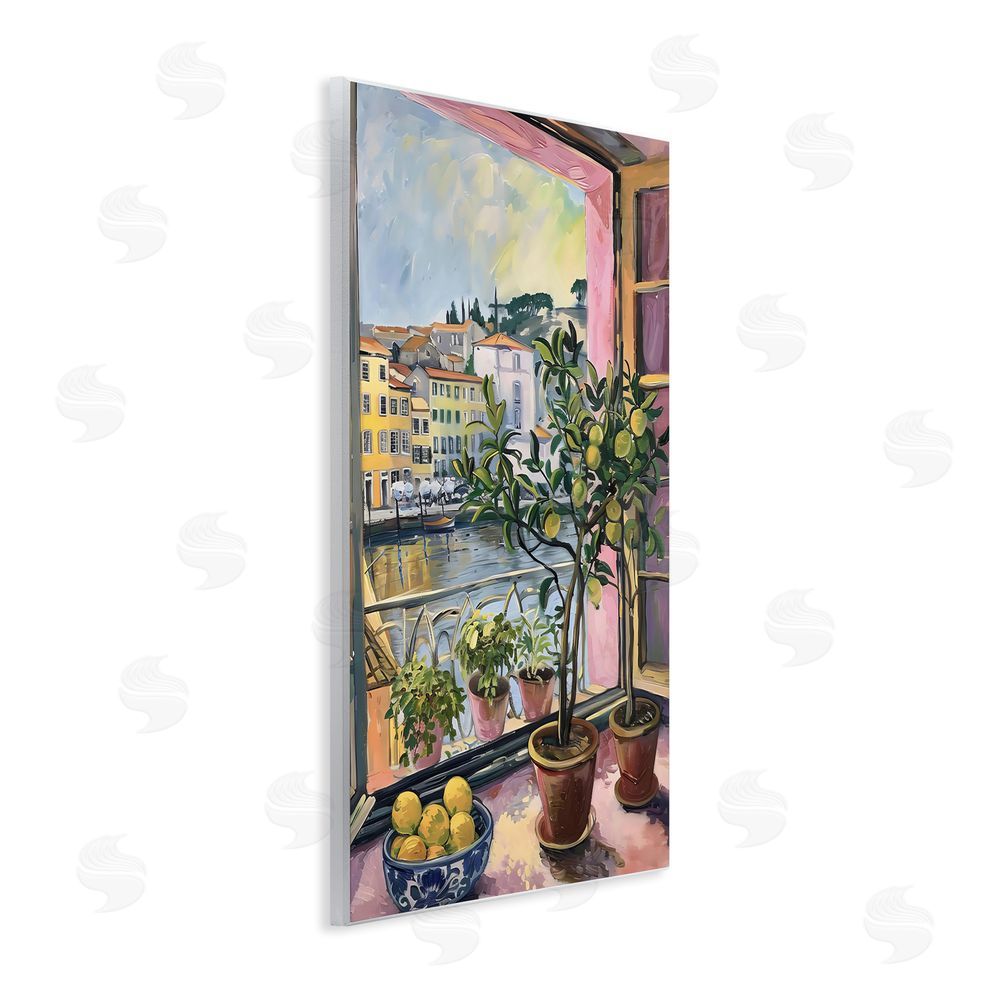LSR Design Studio City Citrus Window Scene Wall Plaque Art Print