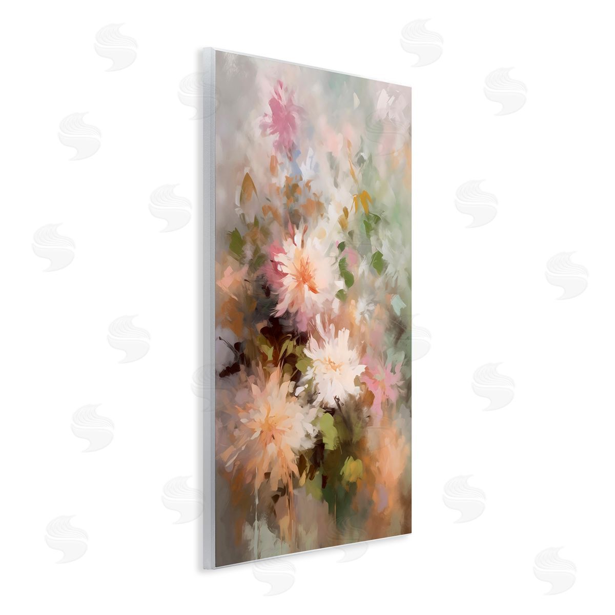 Creative Studio Faded Pastel Dahlias Wall Plaque Art Print