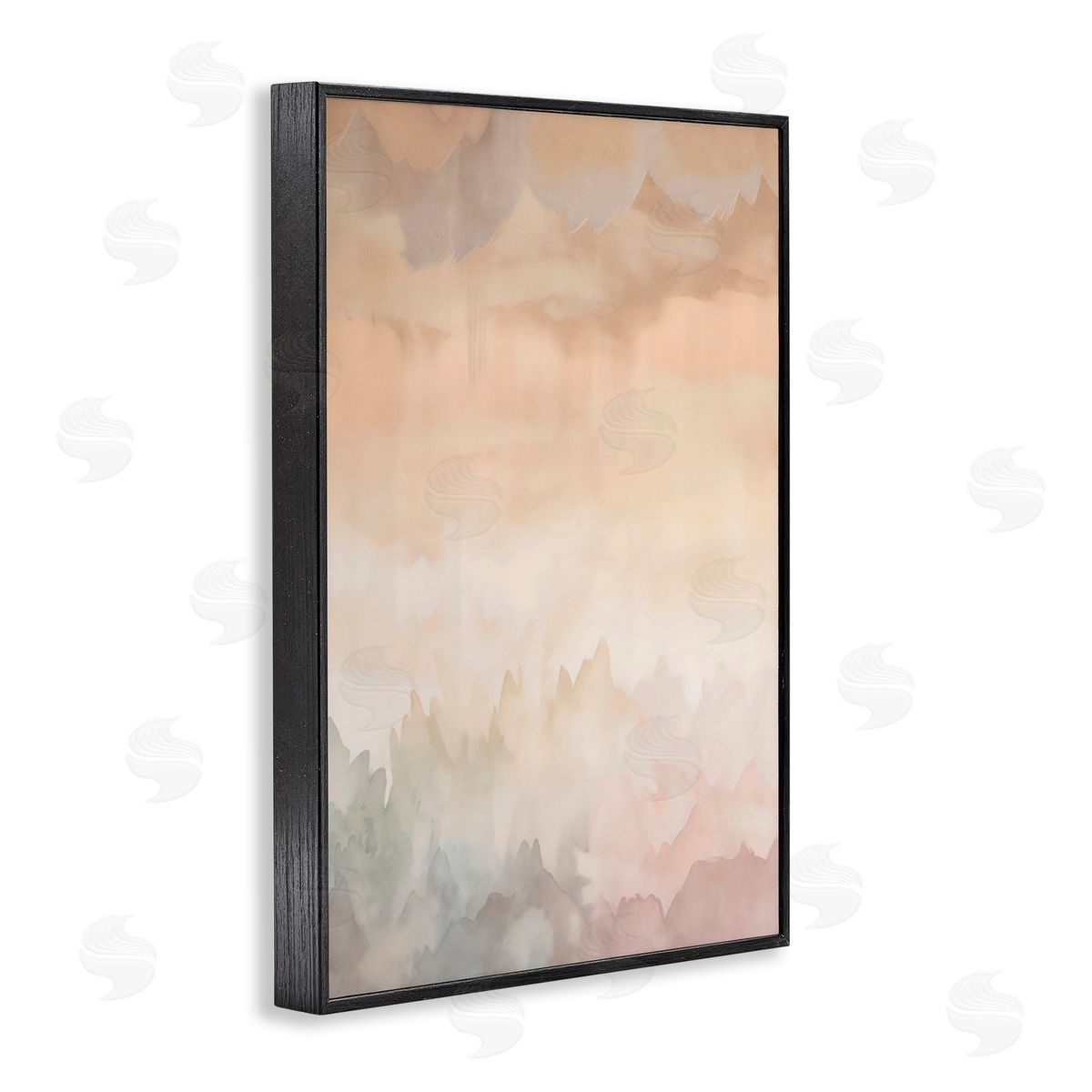 Creative Studio Calm & Soft Colors Abstract Black Framed Giclee Art Print