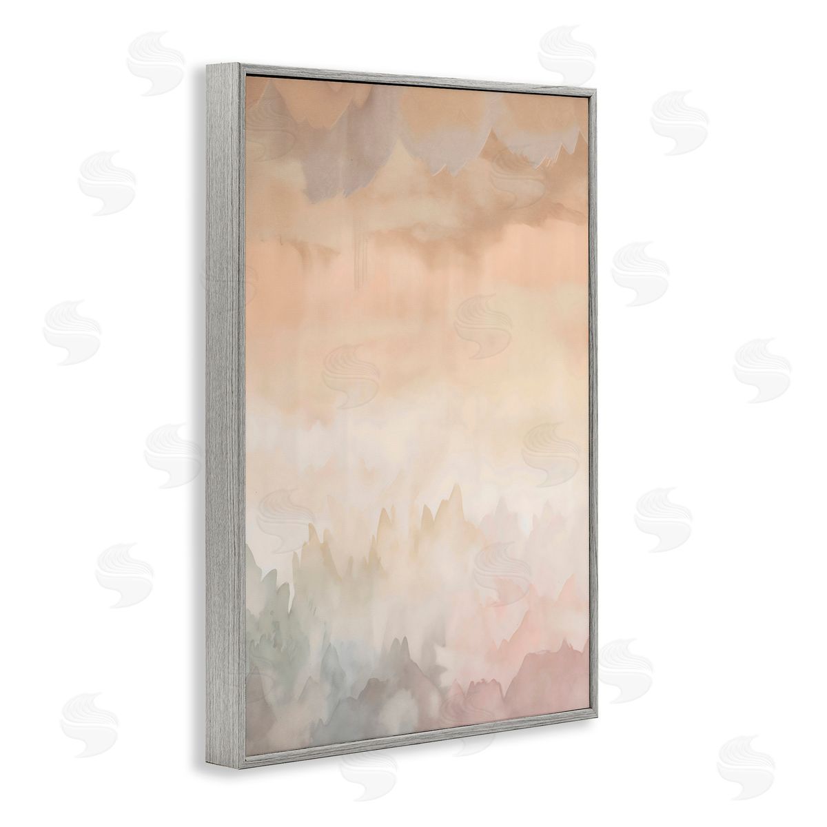 Creative Studio Calm & Soft Colors Abstract Gray Framed Giclee Art Print