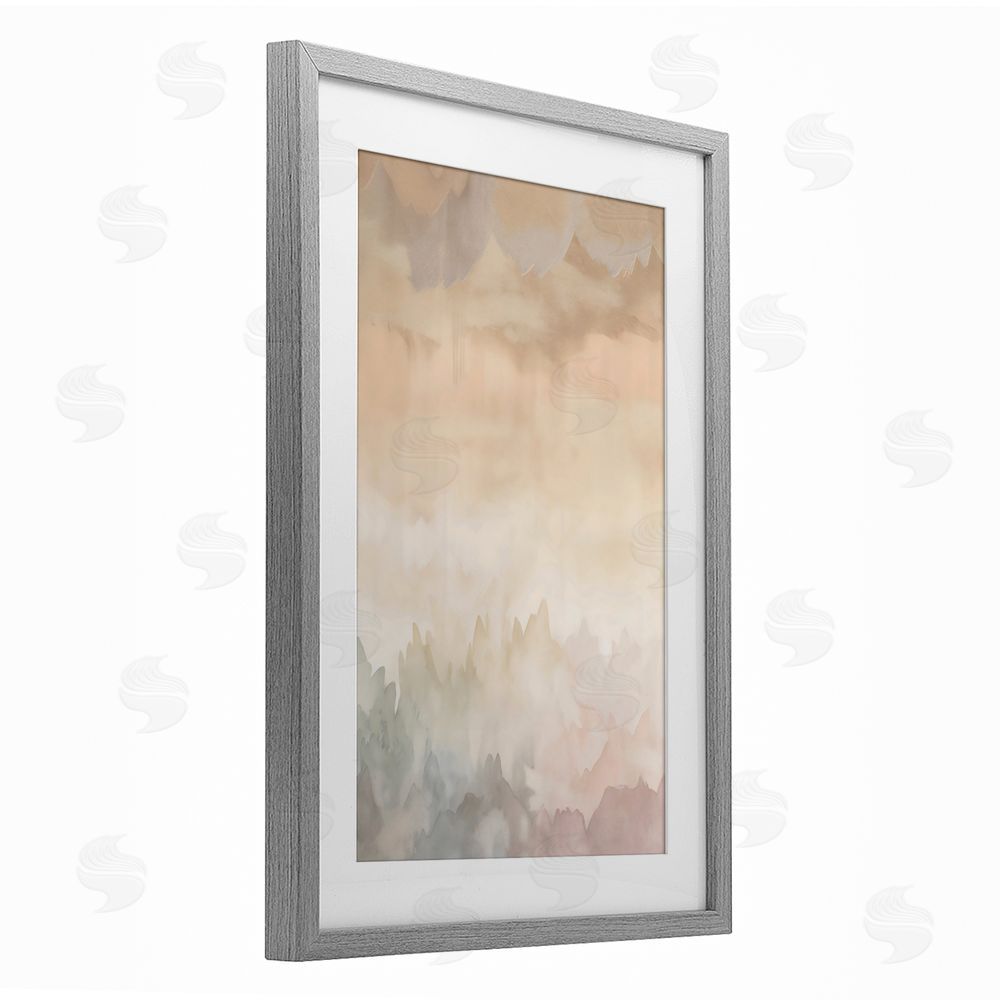 Creative Studio Calm & Soft Colors Abstract Gray Framed Print Under Glass Art