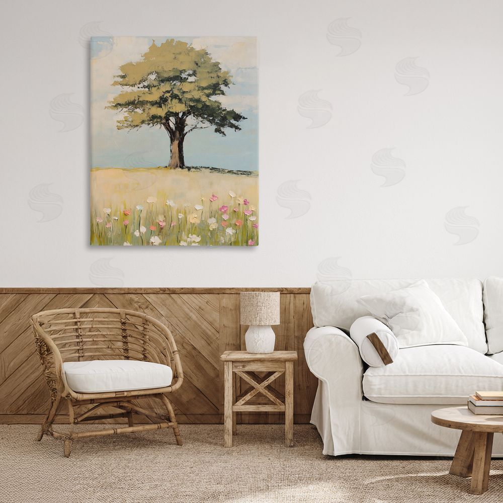 Franklyn Gregory Grown Oak Tree in Field Canvas Art on Wall
