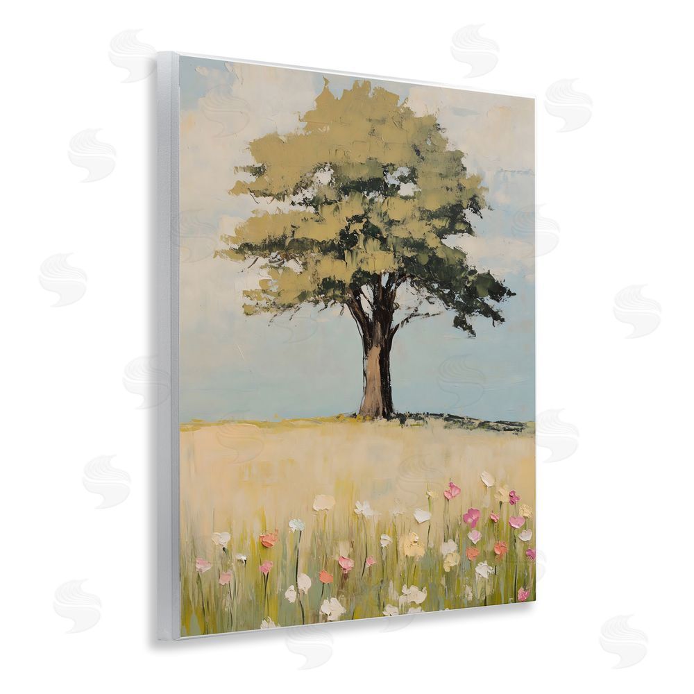 Franklyn Gregory Grown Oak Tree in Field Wall Plaque Art Print
