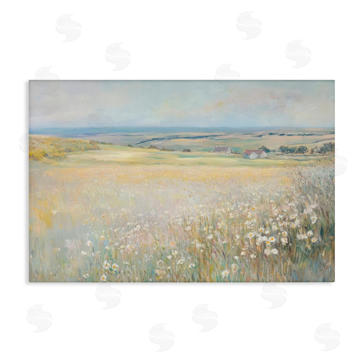 Petal Prints Design Country Homes Open Landscape Canvas Wall Art Print