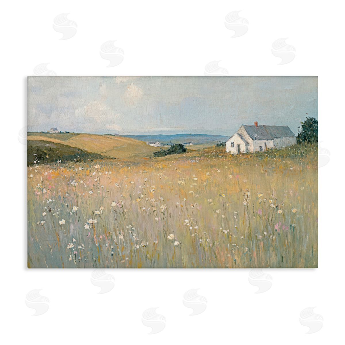 Petal Prints Design Homes in the Hills Canvas Wall Art Print