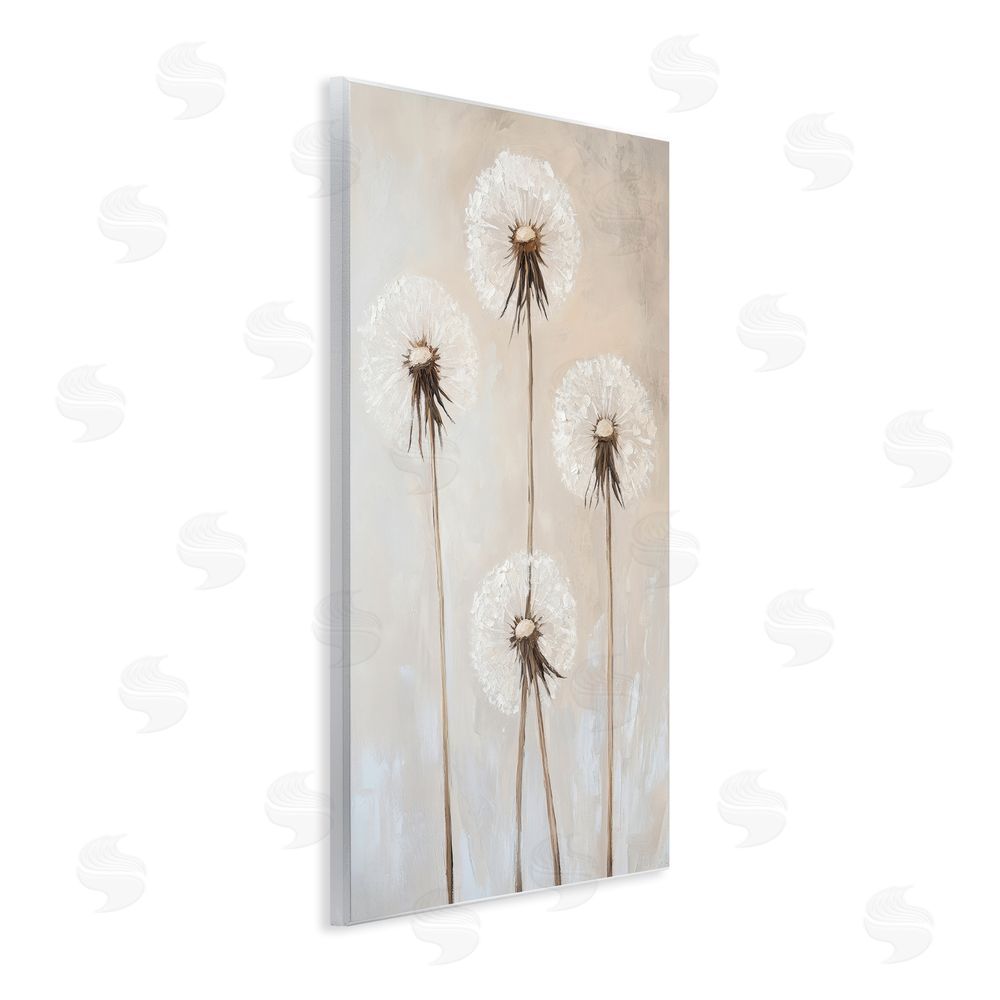 Petal Prints Design Neutral Dandelion Illustration Wall Plaque Art Print