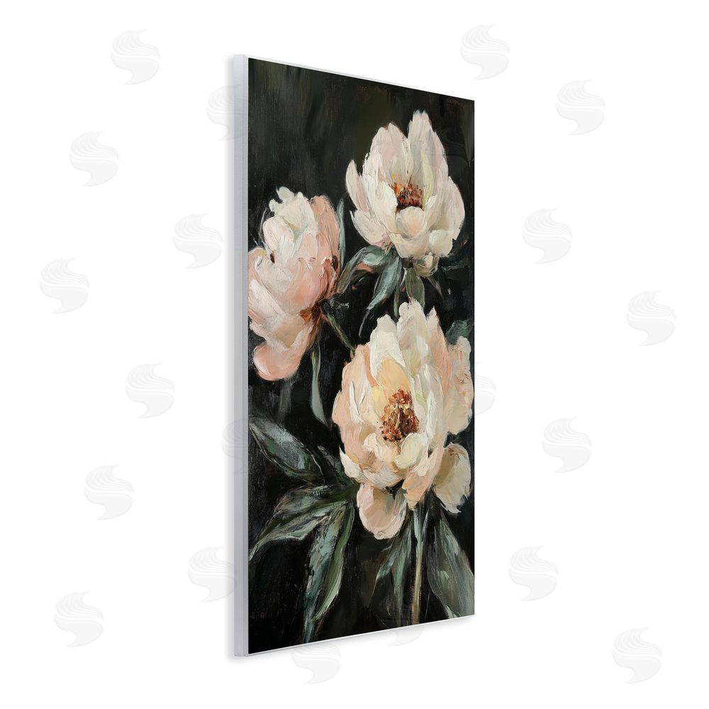 Petal Prints Design Peach Roses Floral Painting Wall Plaque Art Print