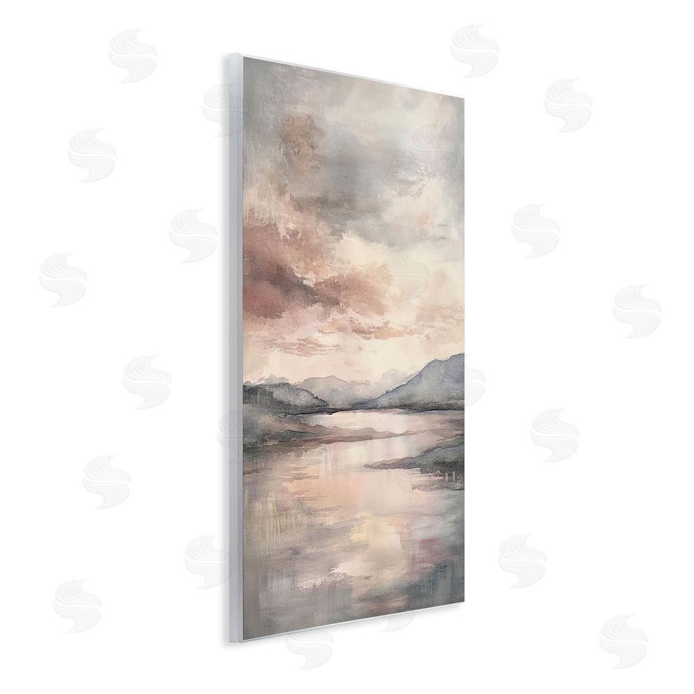 Petal Prints Design Cloud Covered Lake Landscape Wall Plaque Art Print