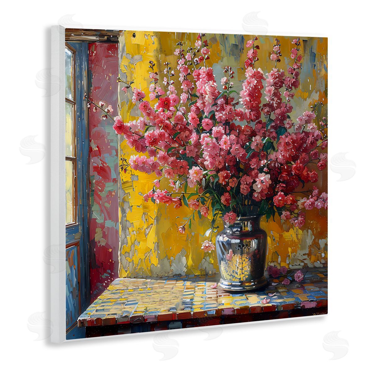 Creative Studio Full Pink Flower Display Wall Plaque Art Print