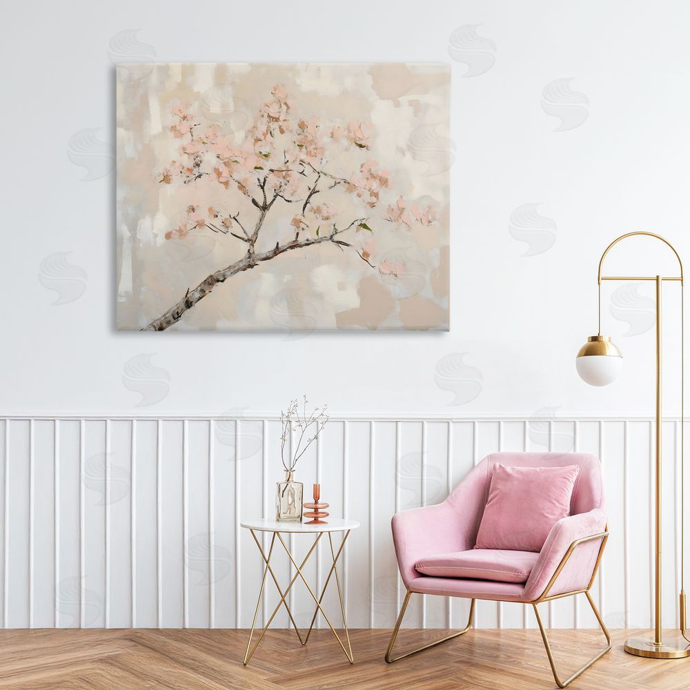 Franklyn Gregory Muted Cherry Blossoms Branch Canvas Art on Wall