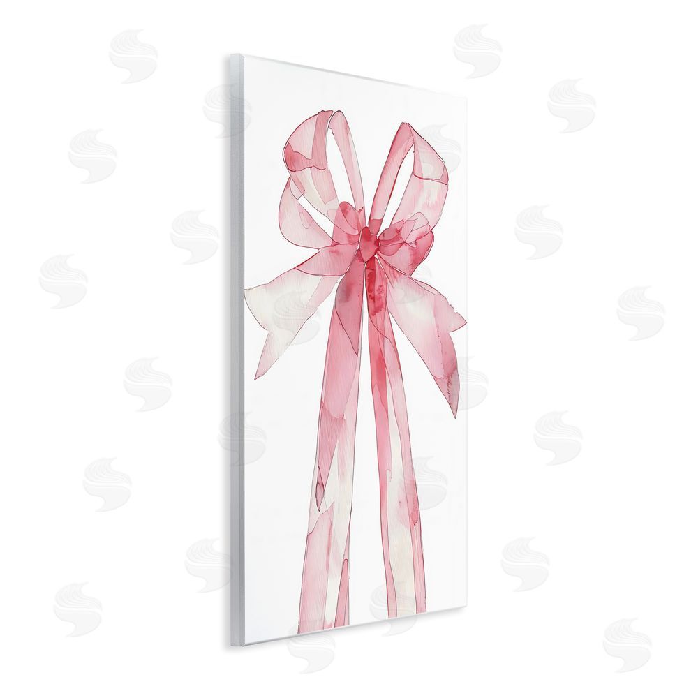 LSR Design Studio Watercolor Pink Bow Illustration Wall Plaque Art Print
