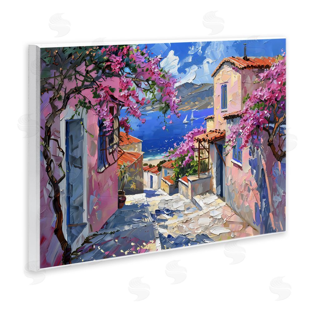 LSR Design Studio Blossom Village Coastal Architecture Wall Plaque Art Print