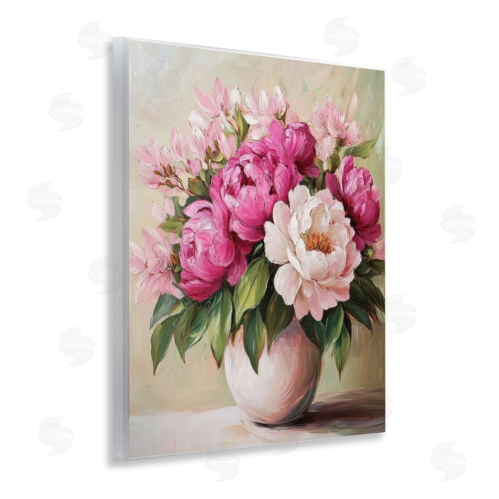 Petal Prints Design Vibrant Pink Floral Bouquet Wall Plaque Art Print