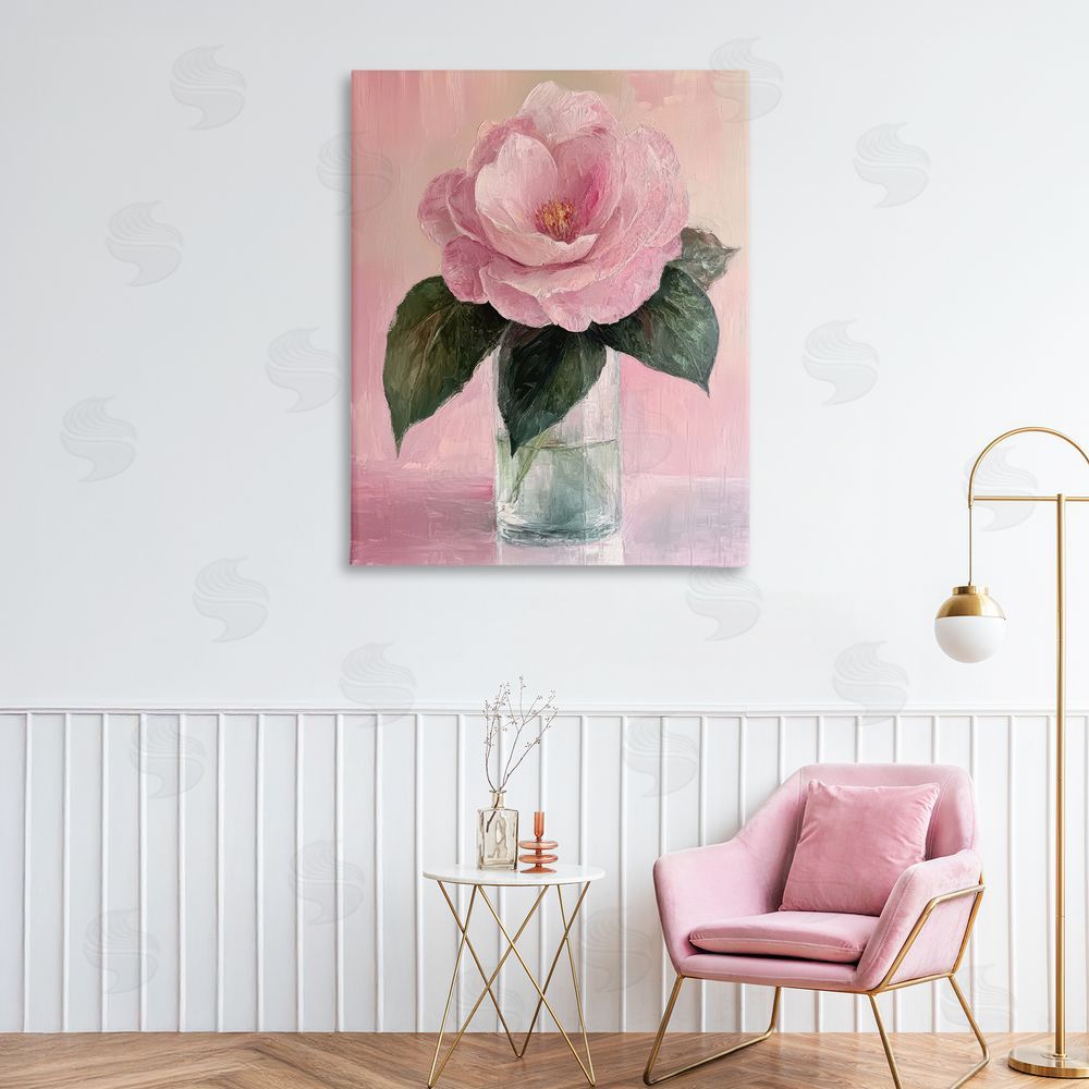 Petal Prints Design Coral Flower Pink Blossom Canvas Art on Wall