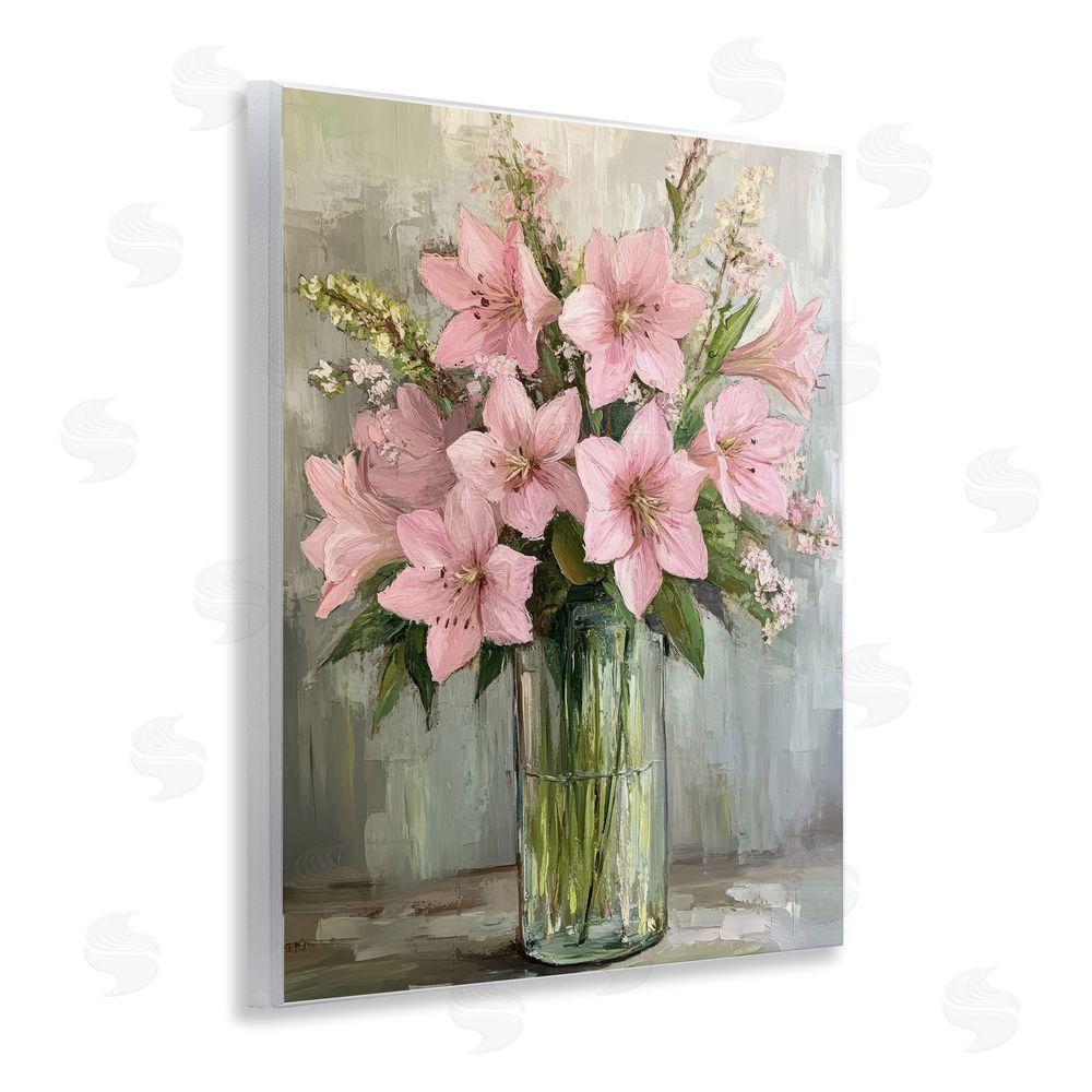 Petal Prints Design Pink Lily Floral Display Wall Plaque Art Print