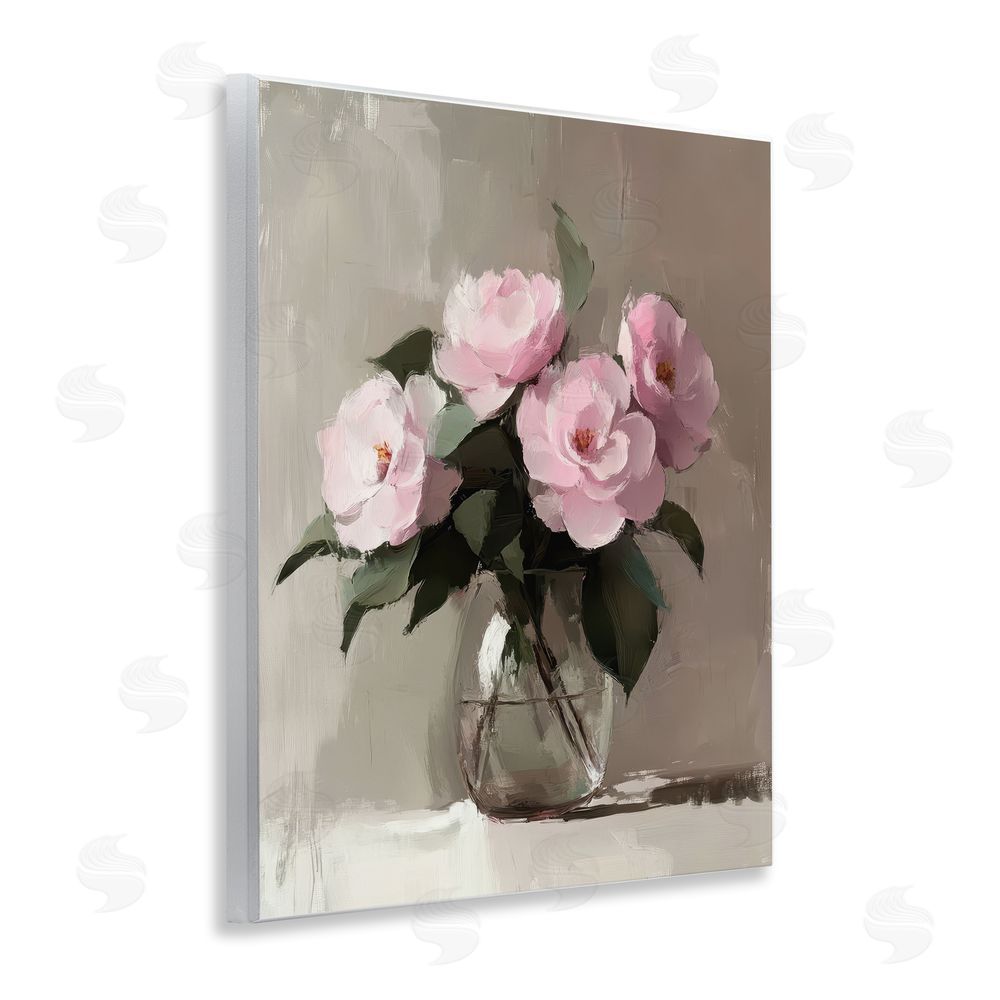 Petal Prints Design Painted Pink Floral Bouquet Wall Plaque Art Print