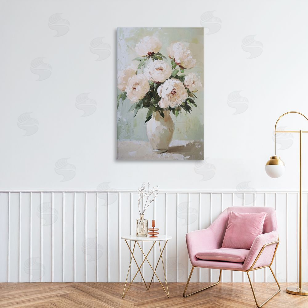 Petal Prints Design Soft Pink Bouquet Florals Canvas Art on Wall