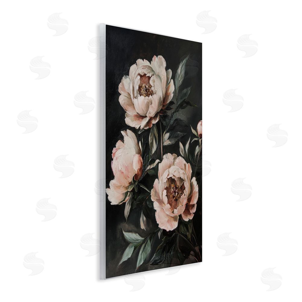 Petal Prints Design Dusty Pink Roses Floral Painting Wall Plaque Art Print