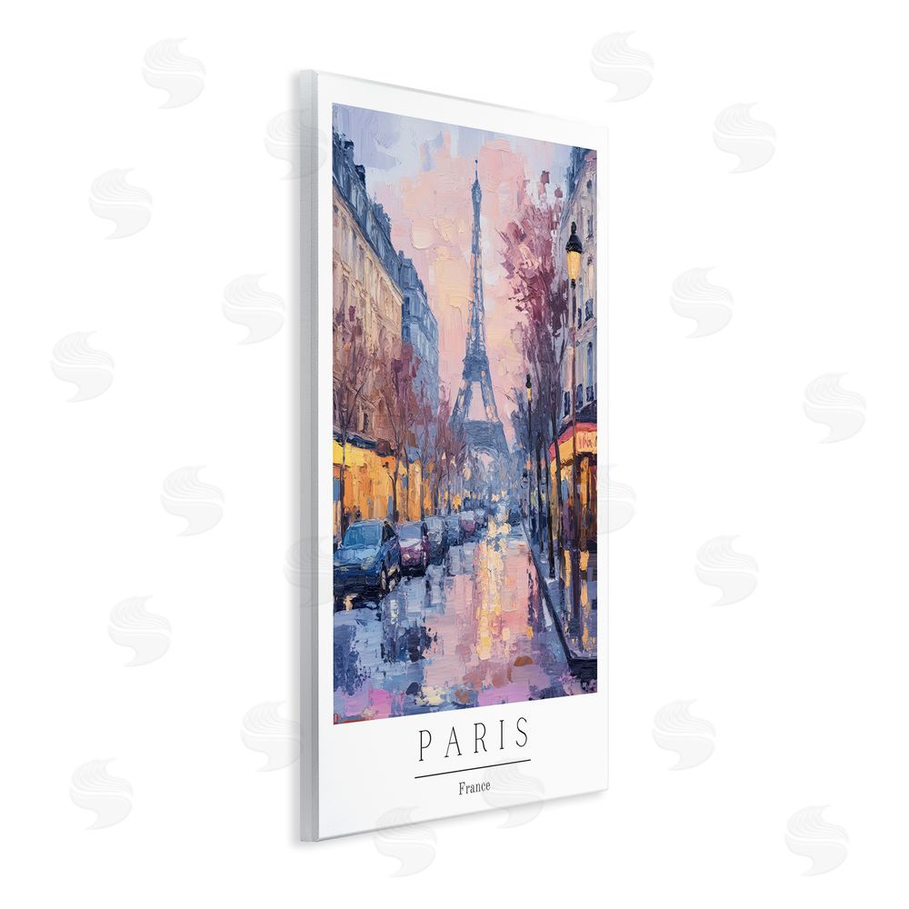 Petal Prints Design Vintage Paris Street Abstract Wall Plaque Art Print