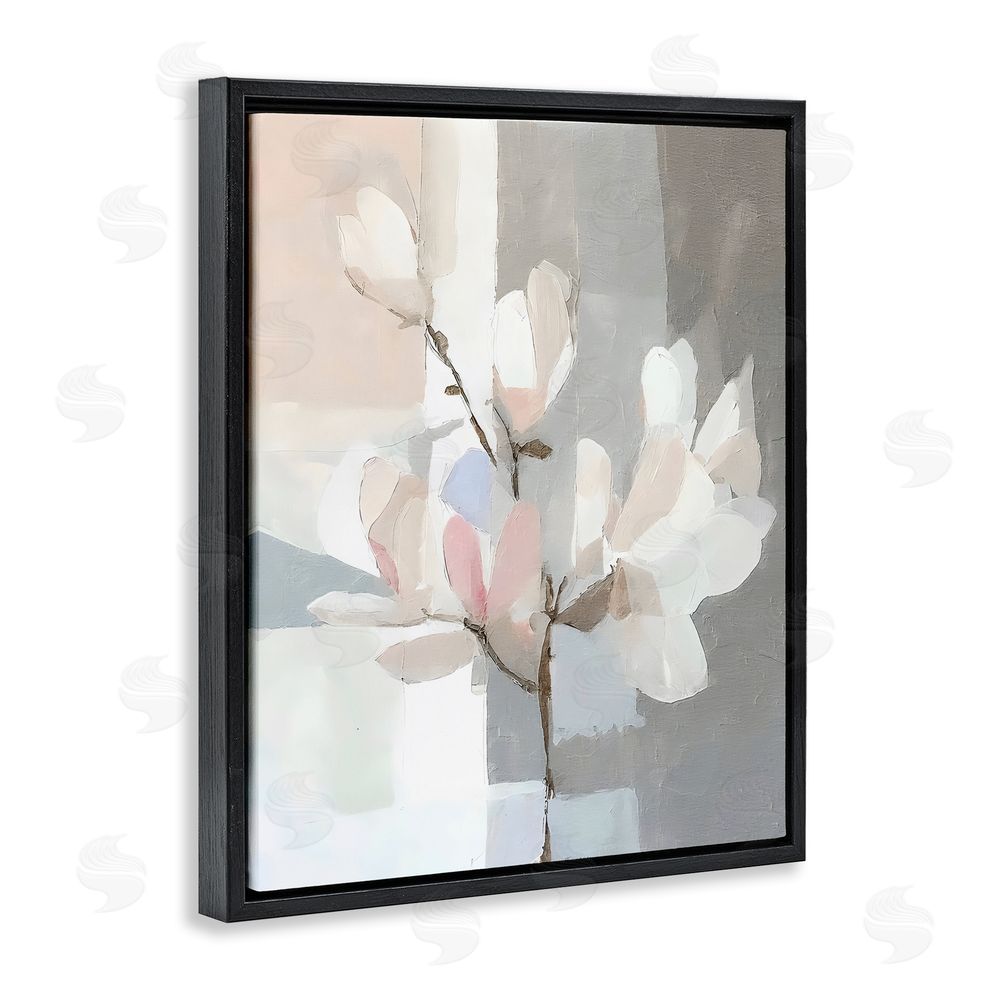 Riley B Lavender Haze Neutrals Black Floating Frame Canvas Wall Art Print