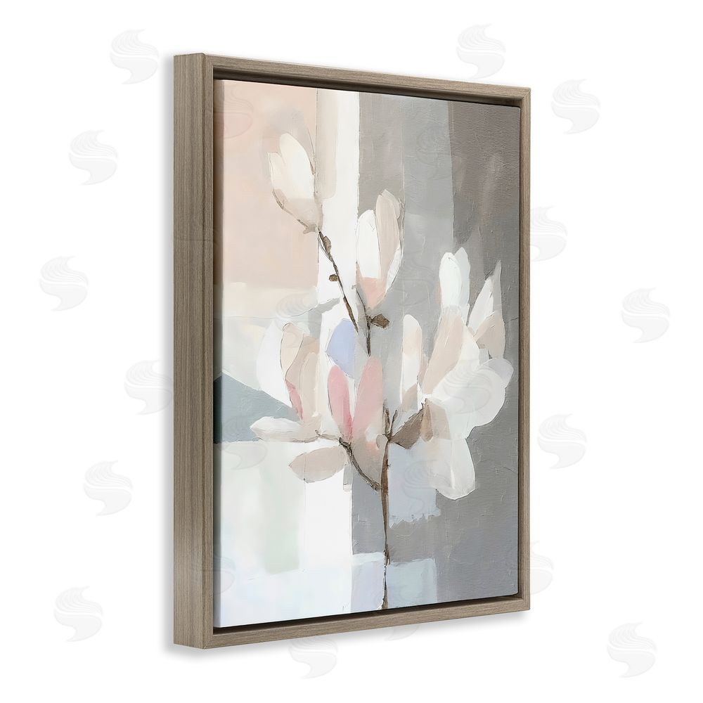 Riley B Lavender Haze Neutrals Brown Floating Frame Canvas Wall Art Print