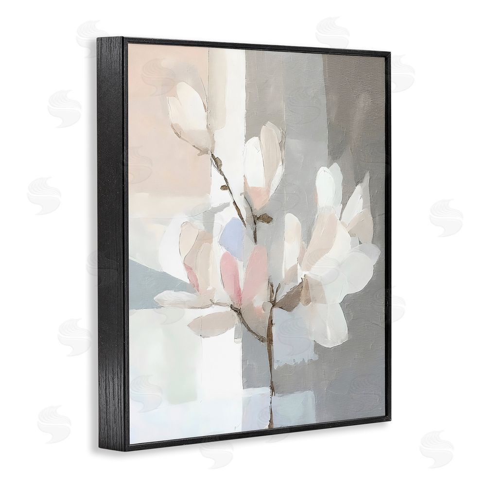Riley B Lavender Haze Neutrals Black Framed Giclee Wall Art Print