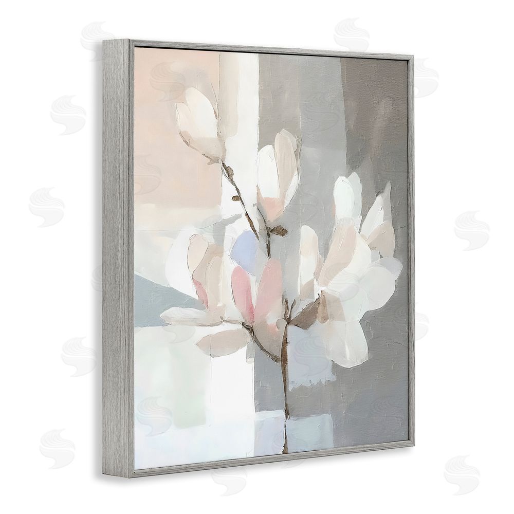 Riley B Lavender Haze Neutrals Gray Framed Giclee Wall Art Print