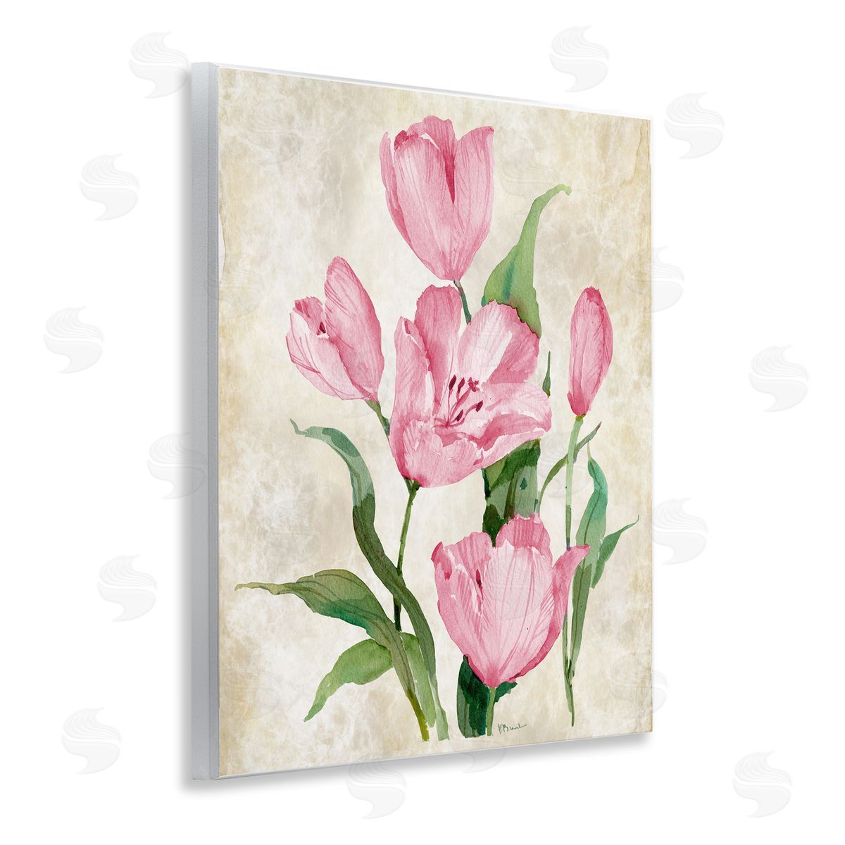 Paul Brent Floral Journal Pink Tulips Wall Plaque Art Print