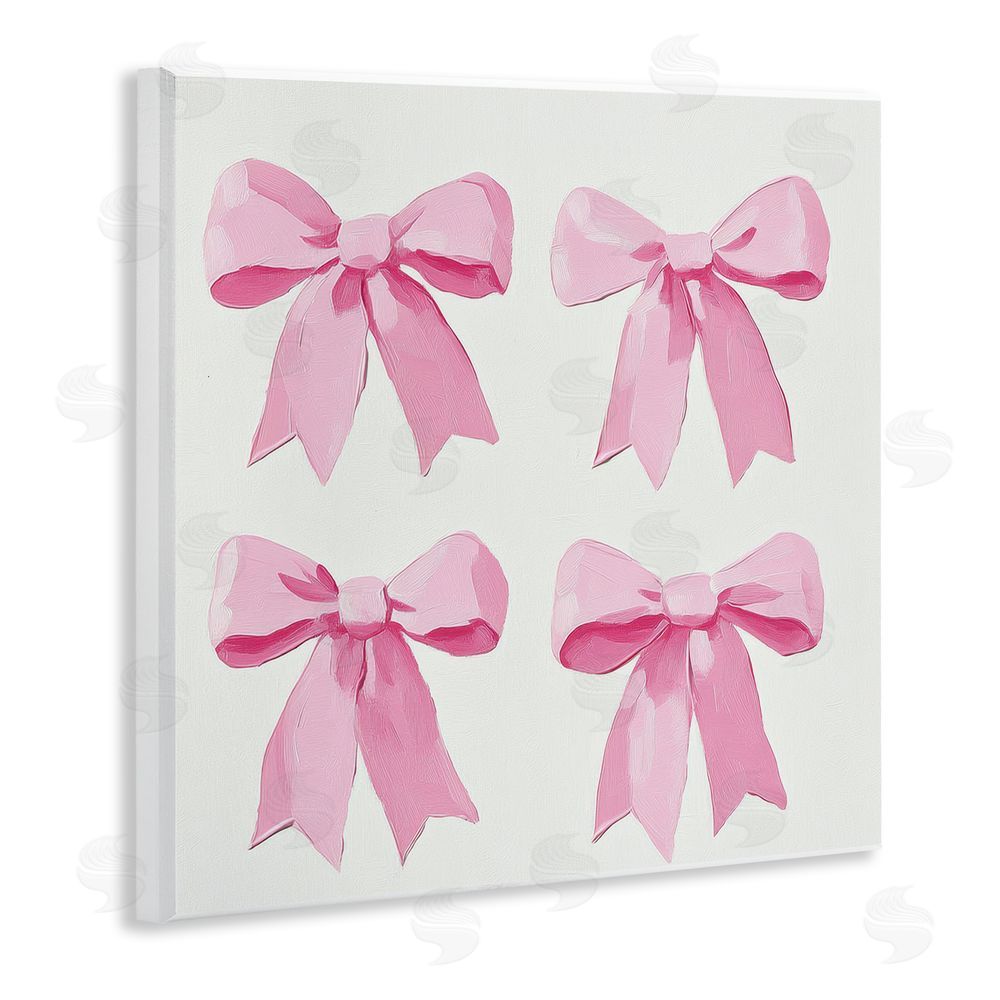 Petal Prints Design Four Soft Pink Bows Wall Plaque Art Print